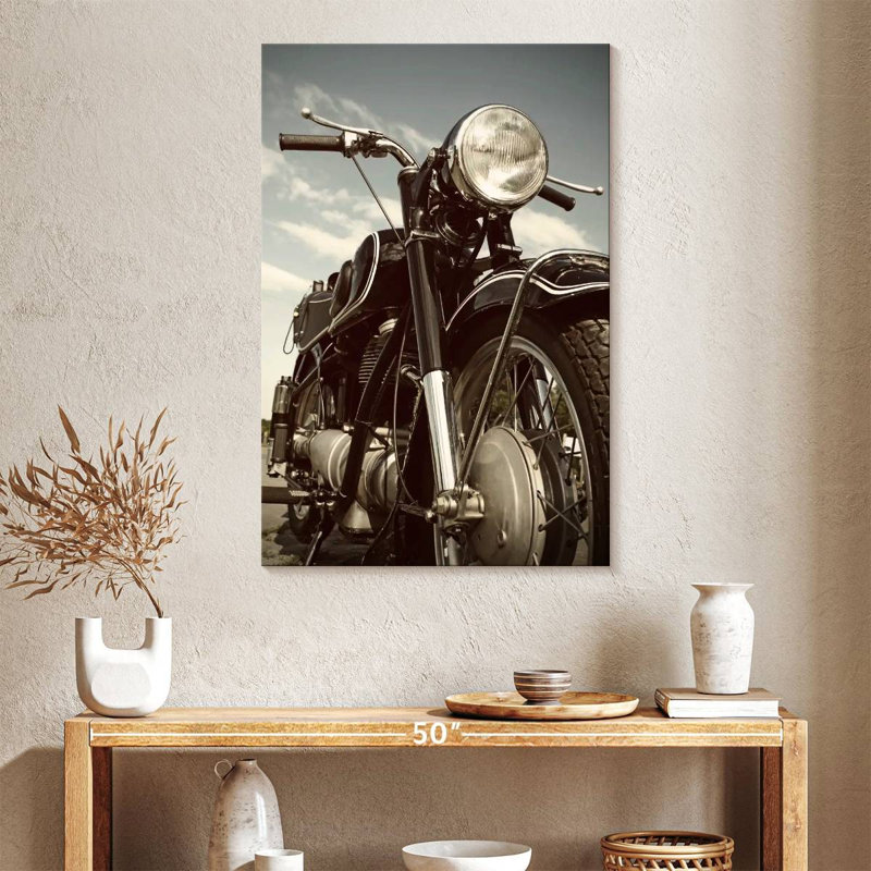 Motocyclette allemande Mehar, H 30 po x l 20 po