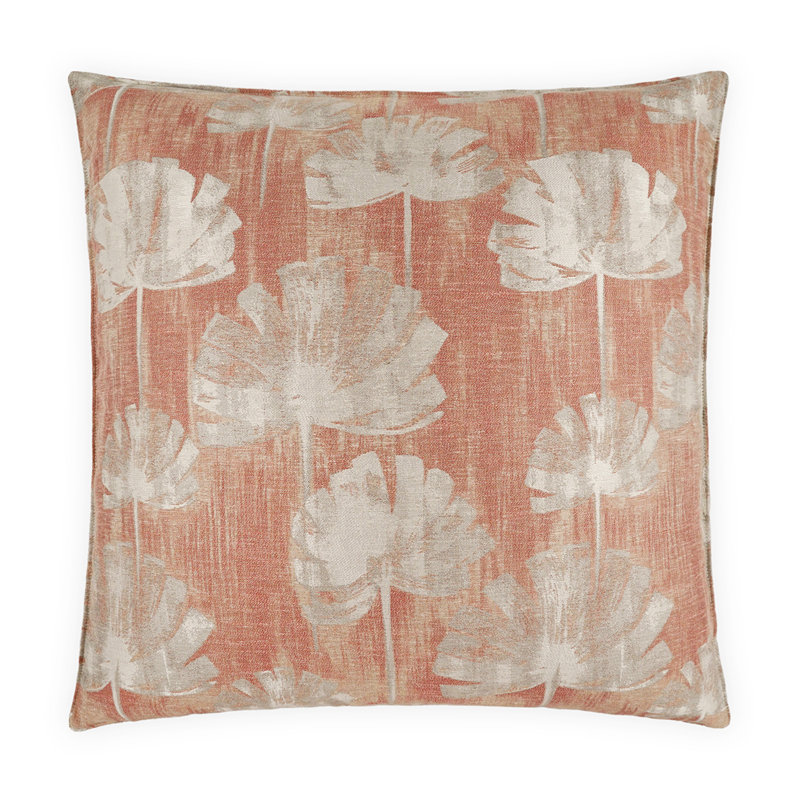 Coussin Emberleaf, Carré 22 po, Corail