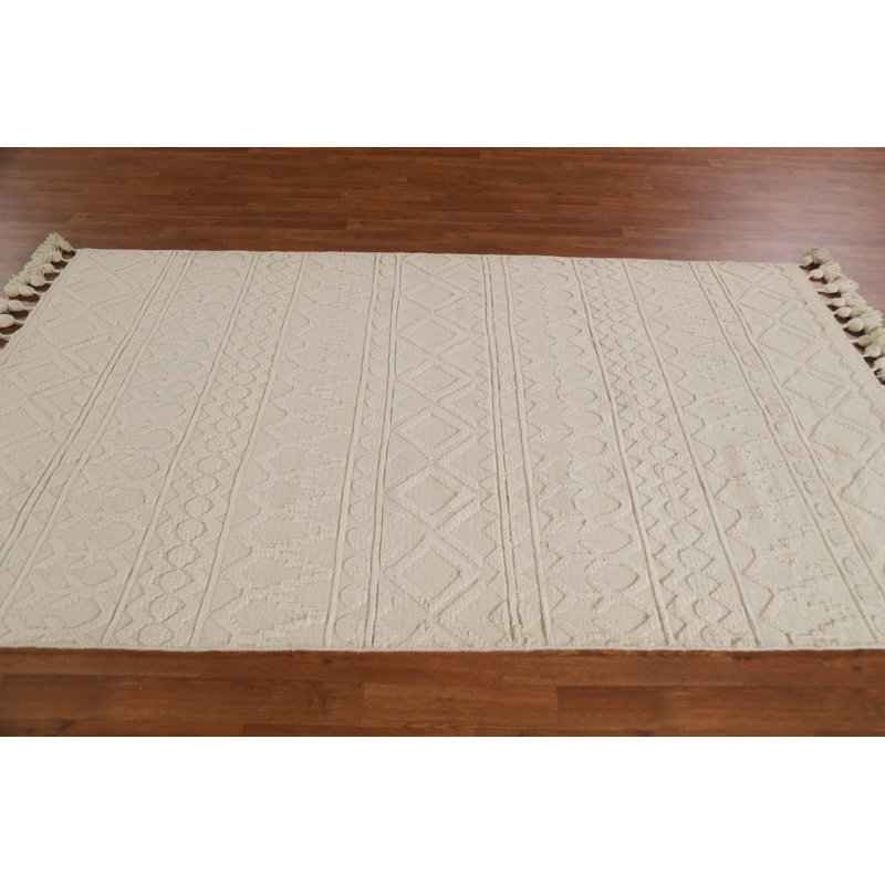 Tapis marocain tissé à la main Kilim 5 x 8