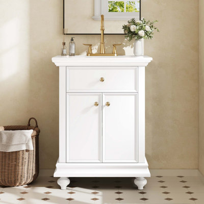 Meuble-lavabo moderne avec tiroir basculant et charnières à fermeture en douceur