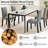  Dining Chair Set of 2 Mid-Century Modern Fabric Upholstered Parson Chairs-1337161916