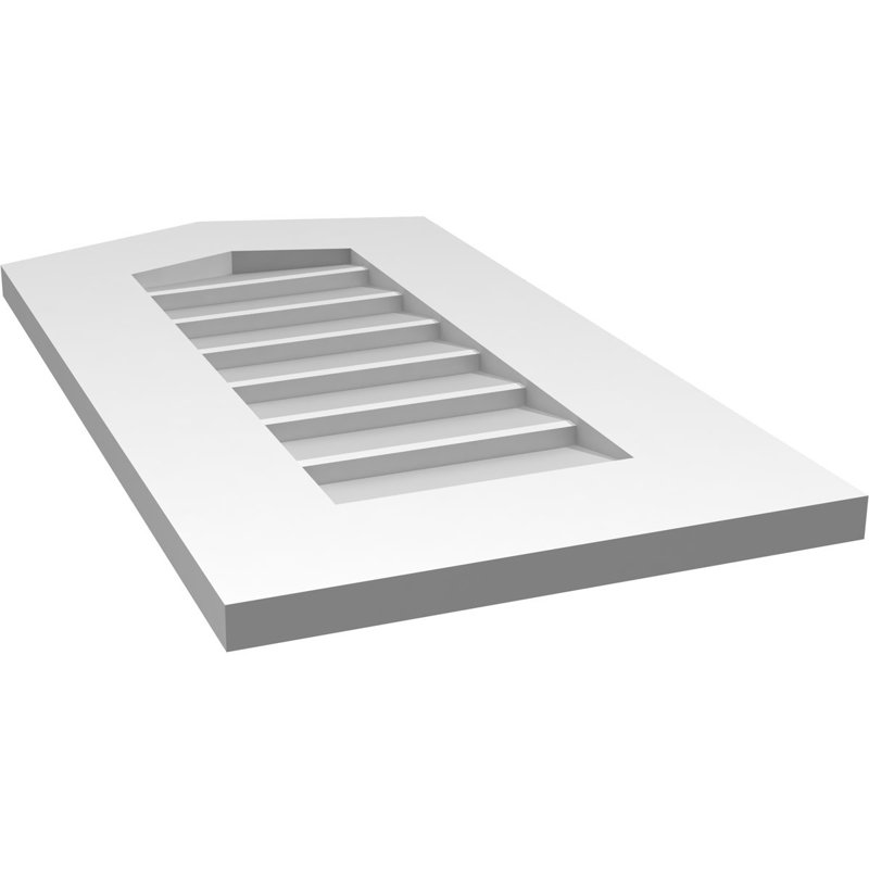 Ventilateur à pignon en uréthane non-fonctionnel Signature, H 26 po x l 14 po x P 1 po, 4/12