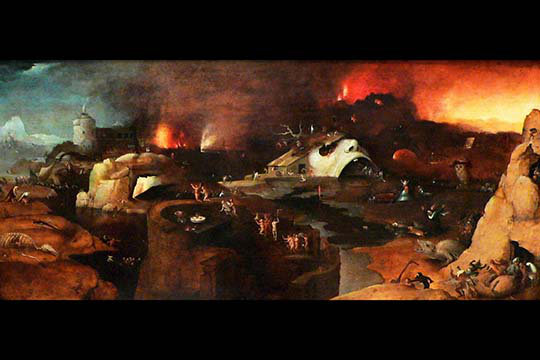 Reproduction d’art graphique « christ descent into hell » par hierde-bosch bosch-impression, 24 po x 36 po