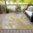 Machine Washable Indoor/Outdoor Cinead ACN1707 Gold Rug-104713056