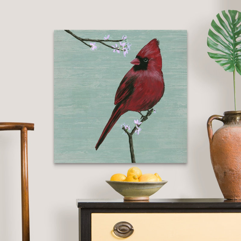 Oiseau, art mural sur toile II, H 24 po x l 24 po x P 1 po, Toile tendue