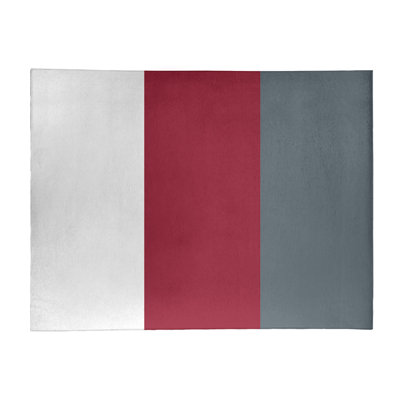 Tapis rouge/gris