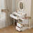 Small Vanity Table Set With Adjustable Brightness Mirror without Stool