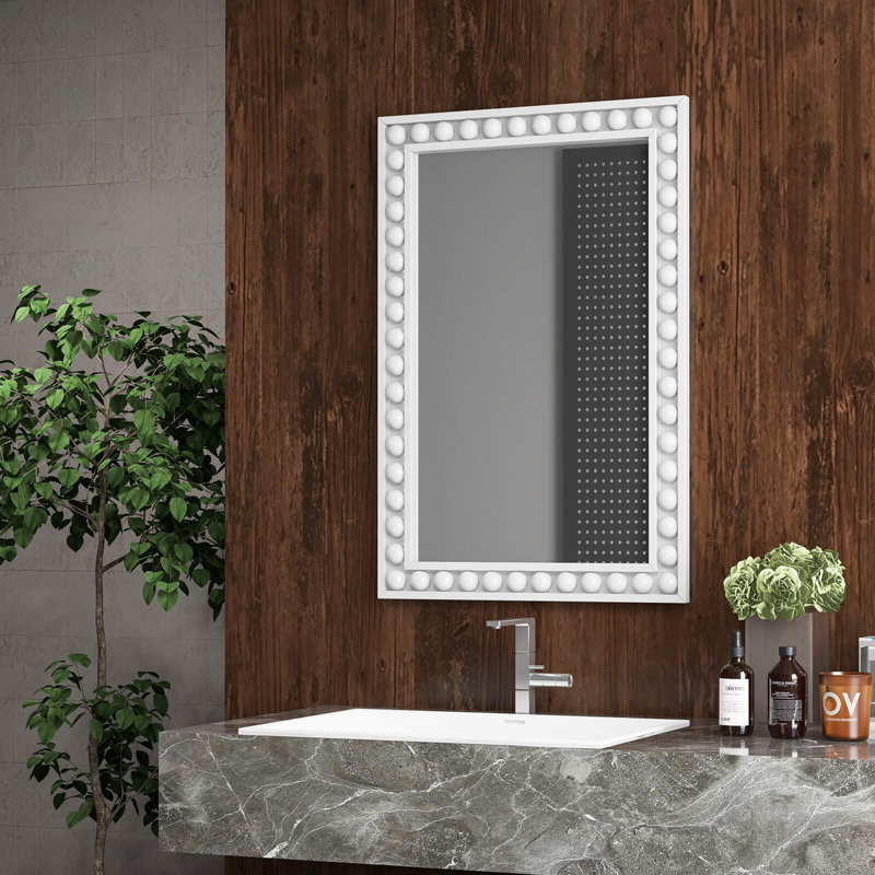 Miroir mural 24 po x 36 po Latitude Brown, White