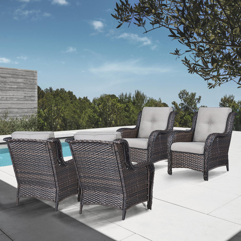 Bonia Outdoor Lounge Chair, Gray, Brown