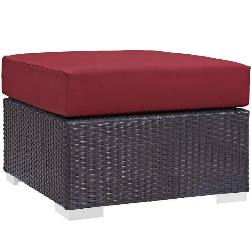 Ensemble de mobilier d'extérieur en rotin 5 pièces Convene, Espresso et rouge