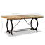 Isiah Solid Wood Top Metal Base Dining Table