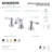 Kingston Brass American Classic Two-Handle 3-Hole Deck Mount Widespread Bathroom Faucet with Retail Pop-Up Drain-53240182
