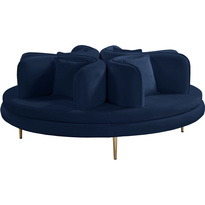 Canapé 72 po, Velours marine