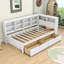 Lit de jour en bois Haileyjo avec 2 tiroirs, chargement USB et tablettes-1481406880-1481406883
