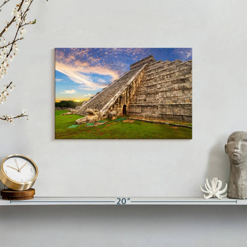 Adella Kukulcan Step Pyramid, 8" H x 12" W