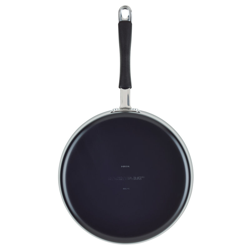 Rachael Ray Cucina Ceramic Nonstick Saute Pan With Lid, 3 Quart, Peppercorn