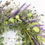 Couronne de porte artificielle 24 po avec fleurs et fleurs d'eucalyptus-846939017