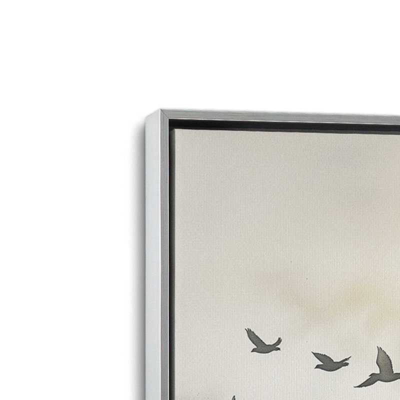Impression sur toile Winged Wonders dans un cadre doré, 24 po x 36 po, Cadre en chrome poli