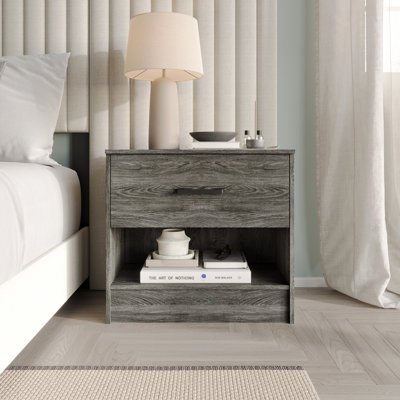 Table de chevet avec verrou RFID en gris foncé
