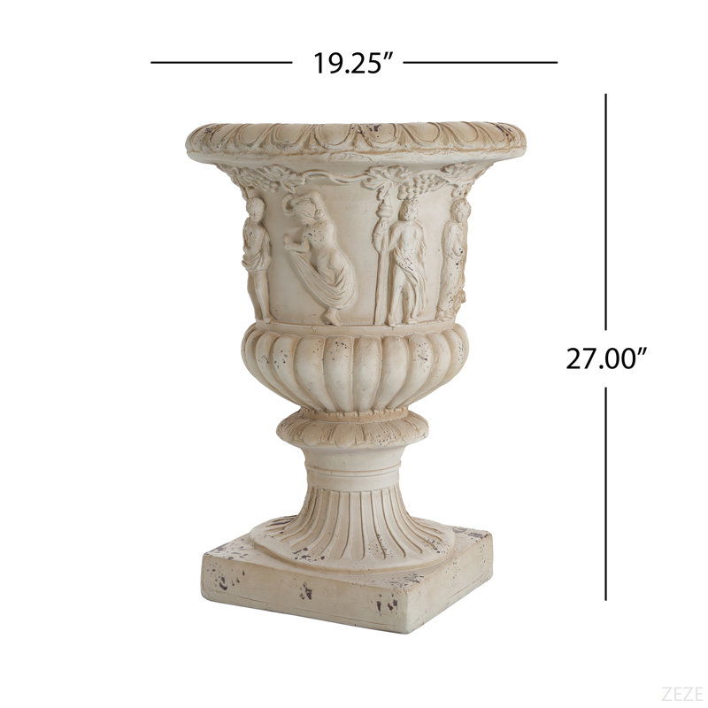 Urne de jardin MGO, H 27 po