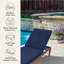 Coussin de chaise longue Eddie Bauer, Sunbrella résistant à la décoloration et à l'eau pour les chaises longues et les fauteuils inclinables près de la piscine, l 23 po x L 45 po, épaisseur 2,5 po; dossier l 23 po x L 30 po, épaisseur 2,5 po, toile bleu marine-328366764-328366761