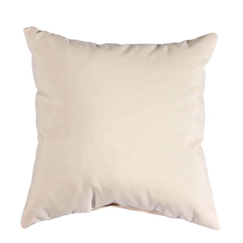 Sunbrella Outdoor Square Pillow, 17" x 17", Cream