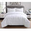 Ensemble d'édredon de 3 pièces en microfibre à nervures Swift Home - couleurs unies et motifs rayés - toutes saisons, durable, facile d'entretien-156299570-156299528