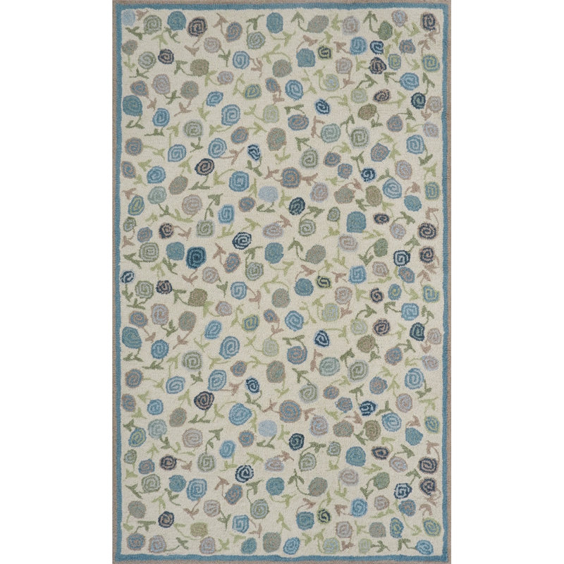 Florals Area Rug, Blue, 3' x 5'