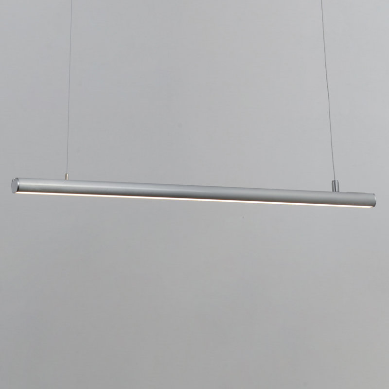 1 - Light LED Unique/Statement Pendant, Satin Aluminum