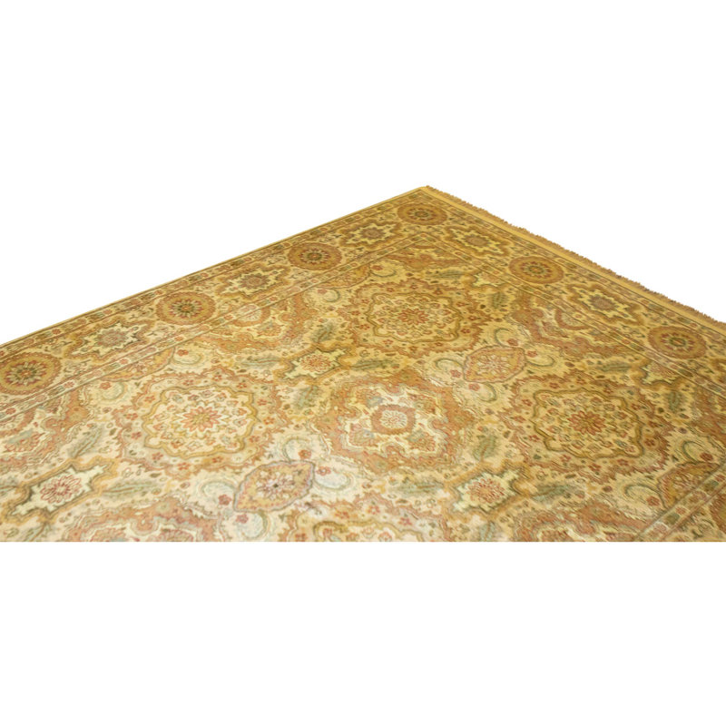 Tapis crème noué à la main de haute qualité