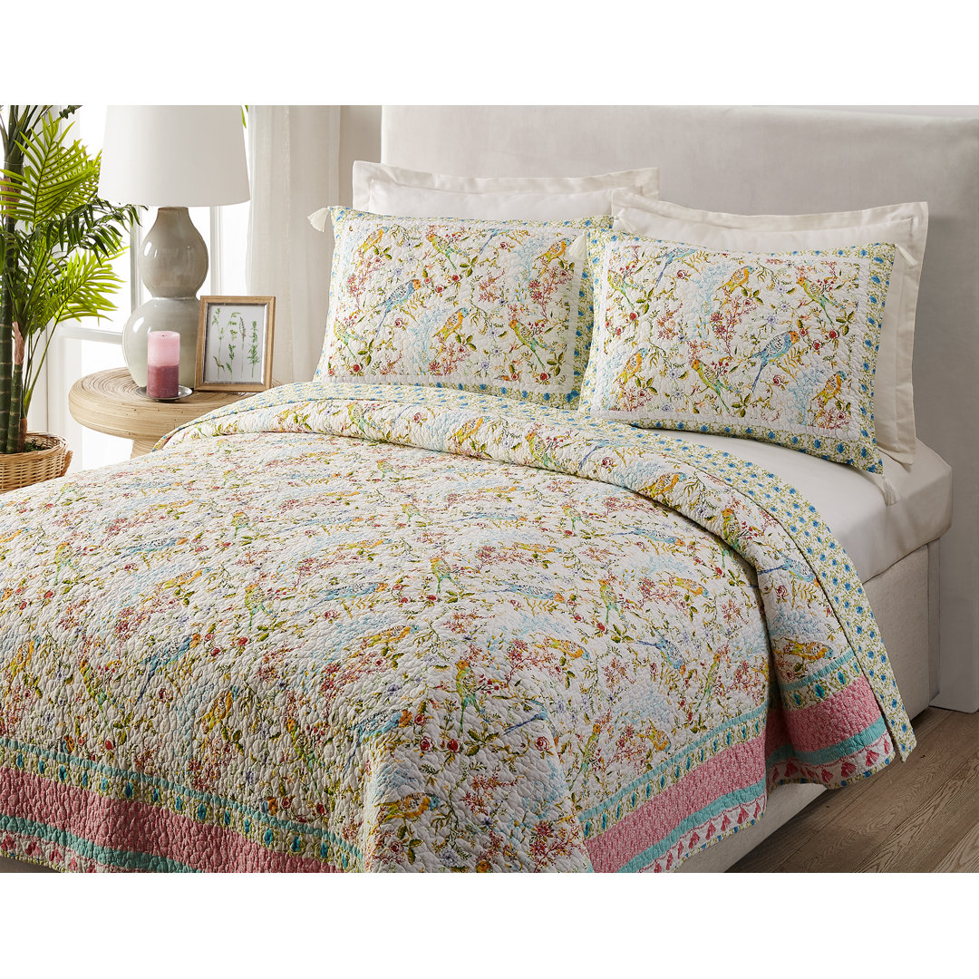 Sonnet 100% Cotton Quilt Set Dena Home 