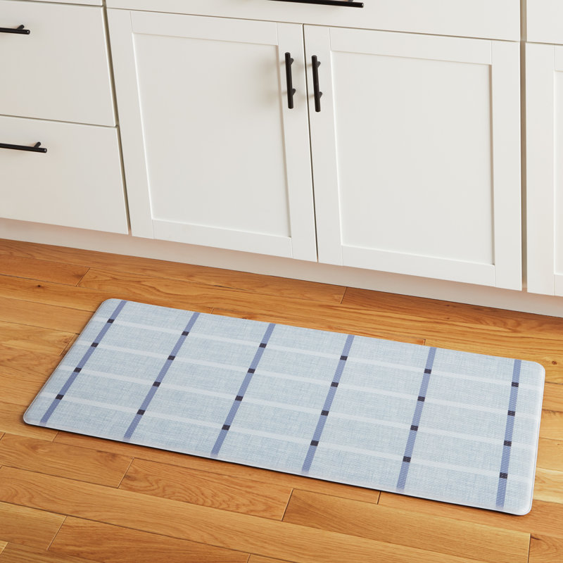 Blue Plaid Comfort Plus Anti-Fatigue Kitchen Mat