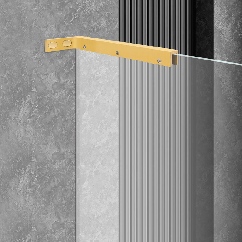 Right Side Gold Glass Door L-Shape Stabilizing Bracket