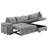 Modern Sleeper Sectional Sofa with Hidden Storage and Stool Seating
