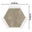 Carreau marocain en porcelaine 9 po x 10 po Marcotto Panal