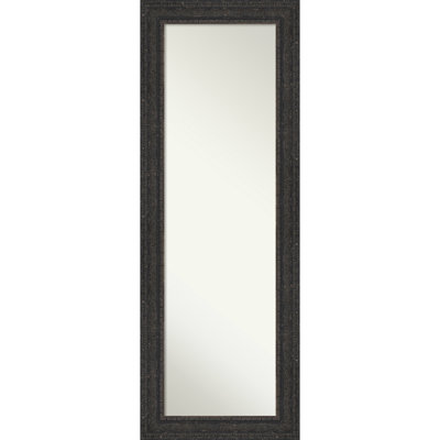 Attic Aged Non-Beveled Wood Framed Full-Length On the Door Mirror