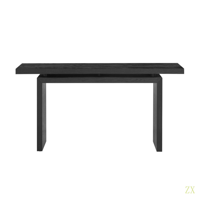 Uniquely Designed Ash Veneer Console Table, Modern Simple Style, Featuring Clever Tabletop Design, Suitable For Entryway, Hallway, Living Room, Foyer