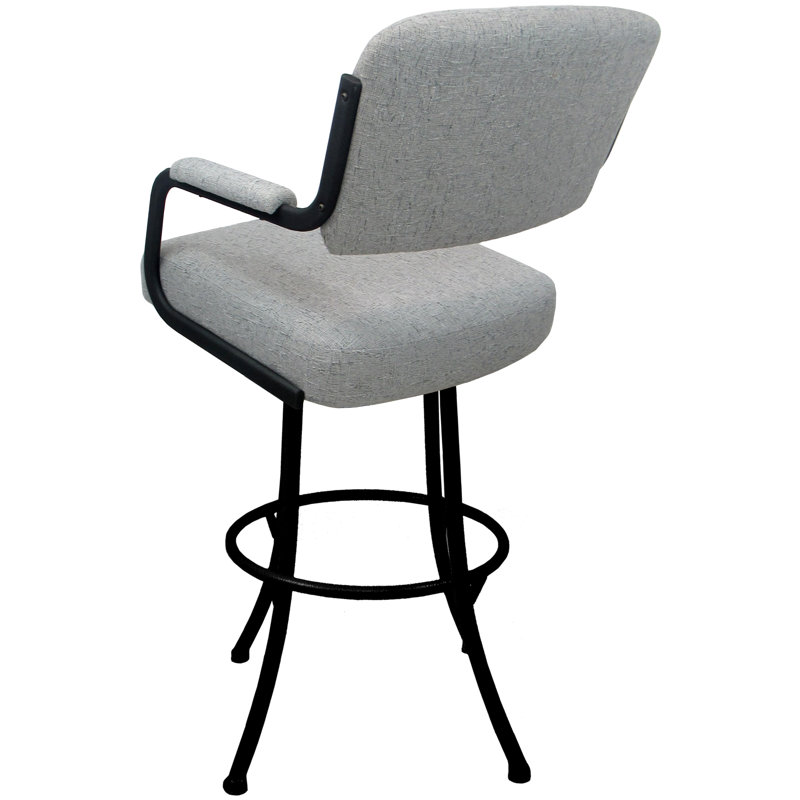 Tabouret de comptoir pivotant 26 po Meekah, Noir