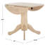 Table à abattants 36 po Dakari-644544719