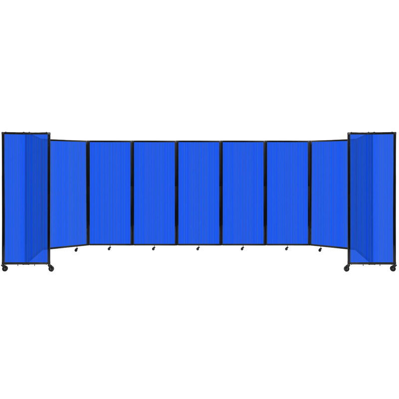 Cloison murale en polycarbonate 360, H 82 po x l 300 po, Bleu