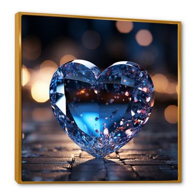 " Blue Neon Heart Shape "