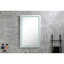 Miroir mural de salle de bain 32x24 avec brouillard, finition soignée - Aluminium blanc incassable