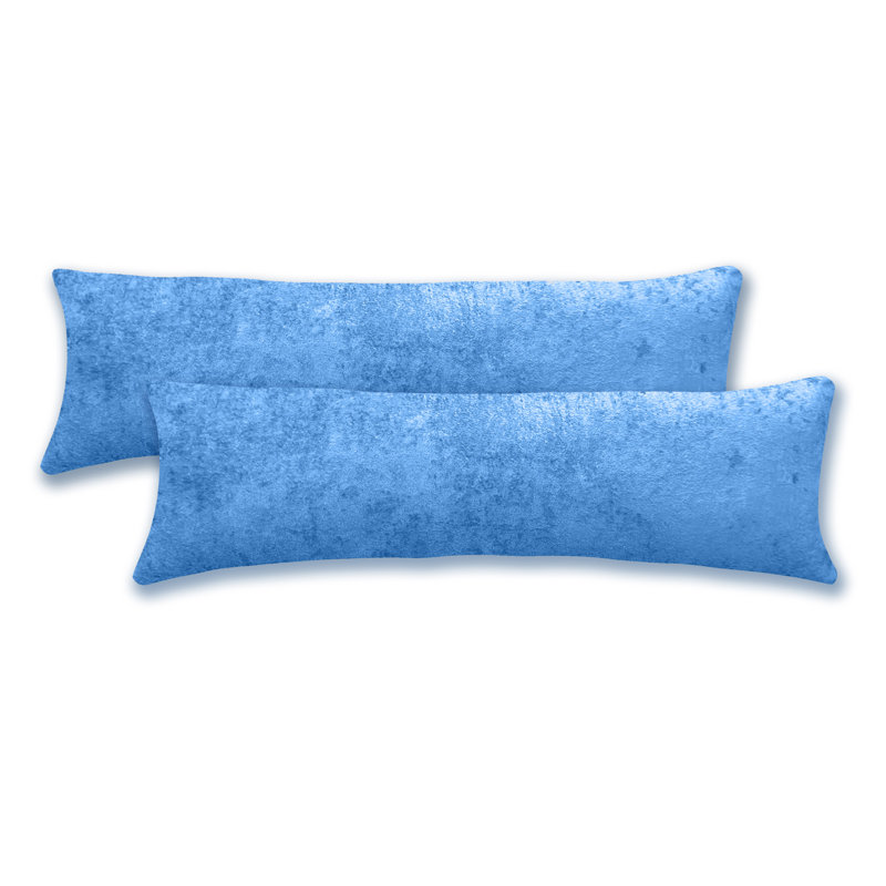 Fresh Ideas Body Pillow Cover Collection Microfiber - Set of 2, Blue