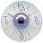 Dali 16.9" Frosted Glass Wall Clock