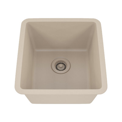 16-Inch Lexicon Platinum Quartz Composite Drop-in Undermount Single Bowl Kitchen Sink -  Lexicon Quartz, LP-1618-B-SO