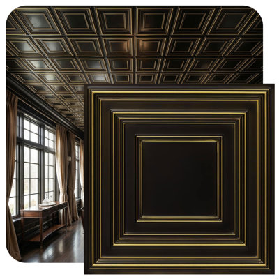 Schoolhouse Drop-In Or Glue-Up PVC Ceiling Tile
