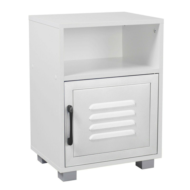 Traub 38.5cm W Particle Board / Chipboard Bedside Table, White