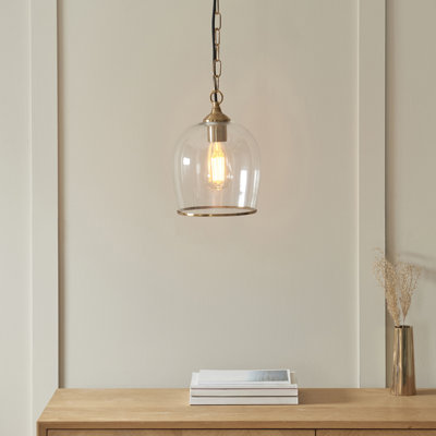 1 - Light Brushed Brass Pendant