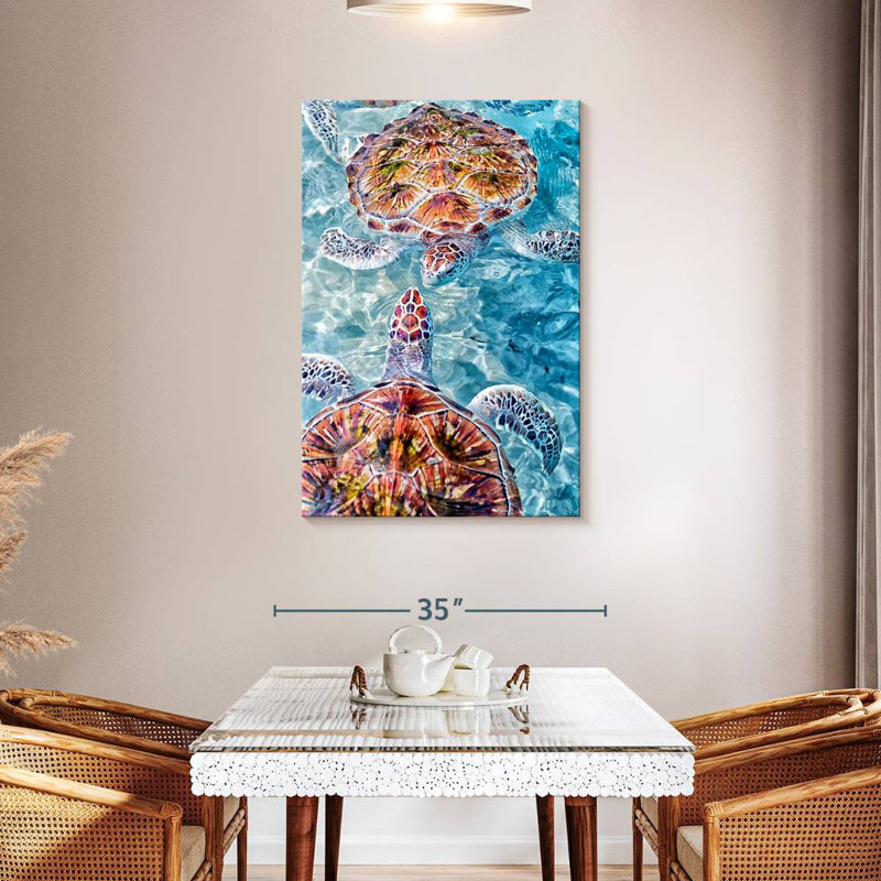 Brampt Akumal Green Sea Turtles, 45" H x 30" W