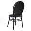 Idle Hour Outdoor Black Bistro Chair Metal Frame Woven Wicker